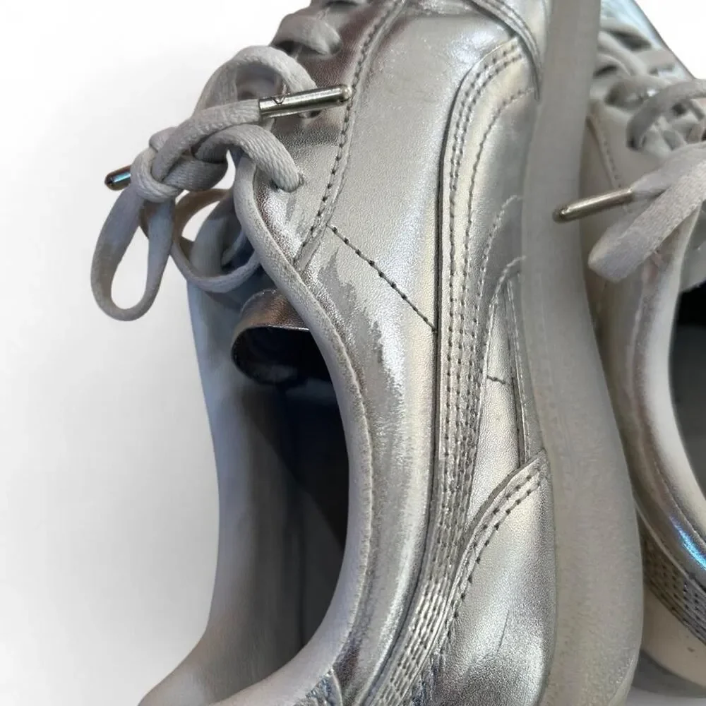 Puma Palermo Chrome Metallic Silver Sneakers